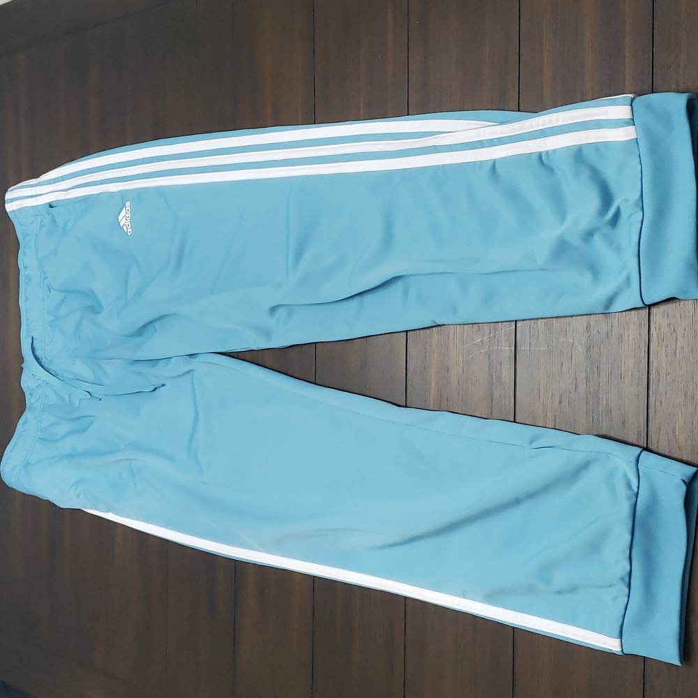 Adidas Track Pants Womens XL Baby Blue Color